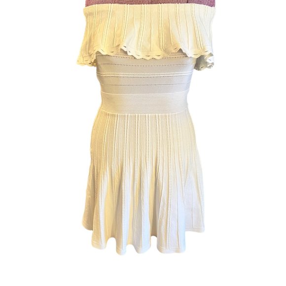 Ted Baker White Strapless Fit and Flare Dress 0 - Picture 5 of 9